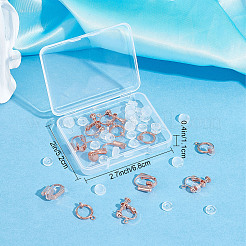 18 шт. 3-х стилевые латунные клипсы-серьги&nbsp;FIND-SC0003-96RG