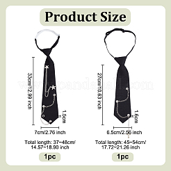 2шт. 2 стиля полиэстеровый галстук для унисекс AJEW-OC0014-24