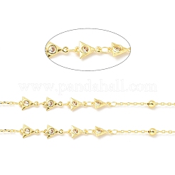 Maglia triangolare in ottone con placcatura a cremagliera e catene satellitari&nbsp;CHC-C025-14G