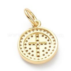 Латунные микропаве прозрачные подвески с фианитом ZIRC-P200-07