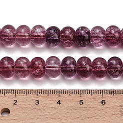 Fili di perline di vetro tinte che imitano pietre preziose&nbsp;GL-Z001-03B-16