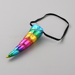 Эластичная повязка на голову с рогом единорога из полиэстера OHAR-WH0023-13A