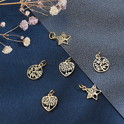 30 шт. 3 стильных подвески из латуни с покрытием на стойке KK-HY0001-84