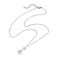 12 шт. 12 стиля 304 нержавеющая сталь созвездия подвеска кабель цепь ожерелье NJEW-JN05106