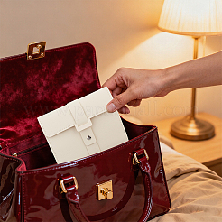1 Stück rechteckige PU-Kunstleder-Ohrring-Schmuckrollen&nbsp;ABAG-CL0001-37B