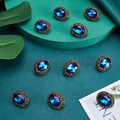 10 шт. пуговицы со стразами из сплава с 1 отверстиями BUTT-GF0003-52B