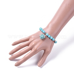 Синтетические бирюзовые браслеты&nbsp;BJEW-JB04692-03