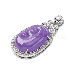 Окрашенный натуральный бирманский нефрит руйи подвески&nbsp;KK-Q050-02B