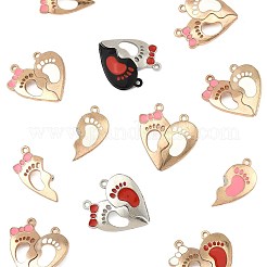 10 пакетик окрашенных распылением эмалевых магнитных разделенных подвесок из сплава&nbsp;ENAM-FS0003-01