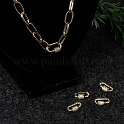 Charmes de verrouillage de mousqueton à vis de zircone cubique micro pave&nbsp;LS-ZIRC-G160-22G