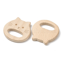 Verbindungsringe aus natürlichem Buchenholz&nbsp;WOOD-I017-11