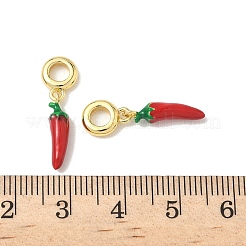 Латунные эмалевые подвески в виде острого перца из огнеупорного кирпича KK-K293-75G