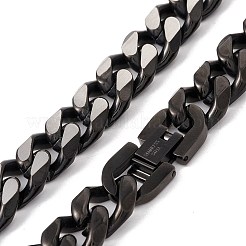 Collier à chaîne gourmette en acier inoxydable 304 avec placage ionique (IP) pour hommes et femmes&nbsp;NJEW-B083-03B