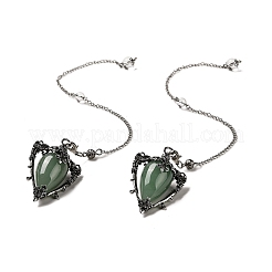 Треугольные маятниковые подвески из смешанных драгоценных камней&nbsp;G-G022-01AS