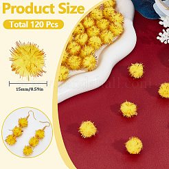 120 stücke handgemachte diy puppe handwerk pom pom garn pom pom balls&nbsp;AJEW-SC0003-15D-02