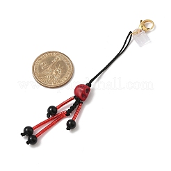 Подвеска в виде скелета на тему Хэллоуина из стеклянных семян&nbsp;HJEW-MZ00284-02