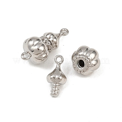 Латунные винтовые застежки с микропаве и кубическим цирконием KK-C136-03P