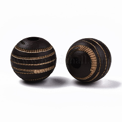 Perle di legno naturale verniciate&nbsp;WOOD-T021-54B-02