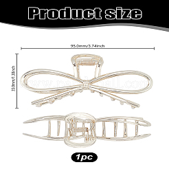 Шикарная металлическая заколка для волос для женщин - элегантный зажим в форме акульей челюсти для высоких причесок и аксессуаров для головы&nbsp;OHAR-LP0001-14G