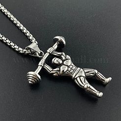 Модные мужские подвески-штанги из нержавеющей стали 304 с мускулистым телом для мужчин OT3750