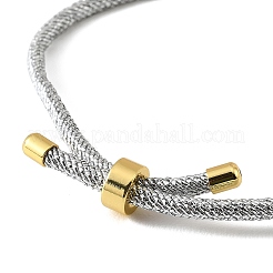 Verstellbares rundes Armband aus geflochtenem Polyesterband&nbsp;FIND-G117-01G-03