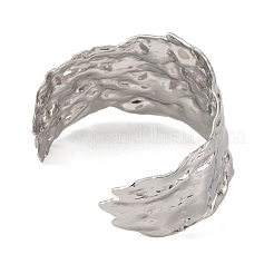 Brazaletes de acero inoxidable 304 con textura de moda para mujer&nbsp;LS-BJEW-D048-05P