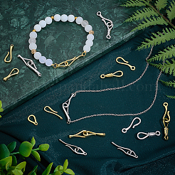 12 шт. 6 стиля латунных застежек-крючков и S-образных застежек&nbsp;KK-PH0013-67