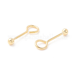 スターリングシルバーのねじ付きボールアイピン925個  ボールヘッド付きスクリューアイピン  ゴールドカラー  15.5x2.5mm  穴：3.2mm  ピン：0.7mm&nbsp;STER-P047-04A-G