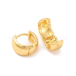 Латунь обруч серьги для женщин EJEW-U015-23G-02
