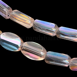 Гальванизируйте прозрачные стеклянные бусины&nbsp;EGLA-H112-06-HR08