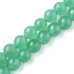 1 нить бусин из натурального зеленого авантюрина G-YW0001-35A