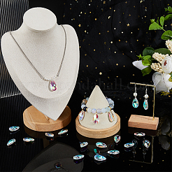 50 шт. стеклянные граненые бусины-капли&nbsp;FIND-FH0016-62