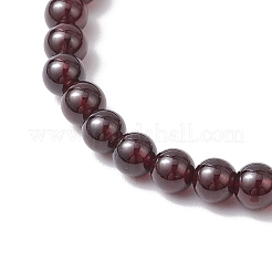 Круглые натуральные бусины из граната сорта АААА из клубничного кварца BJEW-JB11825-01