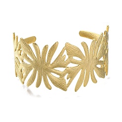 Ионное покрытие(ip) 304 нержавеющая сталь манжета кольцо для женщин&nbsp;RJEW-U025-04G