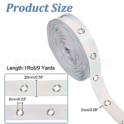 Лента из искусственной кожи длиной 9 ярд с люверсами из сплава с платиновым покрытием OCOR-AR0001-64B