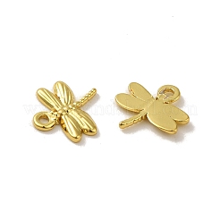 304ステンレススチールチャーム  トンボチャーム  18KGP本金メッキ  11x11x1.3mm  穴：1.2mm&nbsp;LS-STAS-Q322-16G