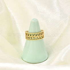 Открытые манжеты из нержавеющей стали 304 для женщин&nbsp;LS-RJEW-Q006-03A-G