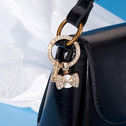 1 шт. брелки с пружинными кольцами из сплава со стразами своими руками&nbsp;FIND-TA0008-54B-G