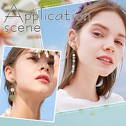 60 шт. 4 стиля фурнитуры для сережек-гвоздиков из нержавеющей стали 304 STAS-NB0001-99