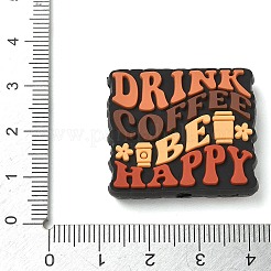 Cuentas de silicona con tema de café&nbsp;SL-CBACE28-01F