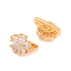 Shegrace Flower Messing-Mikropavé-Abstandshalter aus klarem Zirkonia&nbsp;XGRQ5K223-827G