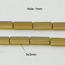 Немагнитные синтетический гематит бисер пряди G-H1608-9x3mm-1