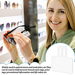 100 шт. прозрачные ПВХ-ценники для очков CDIS-GA0001-03