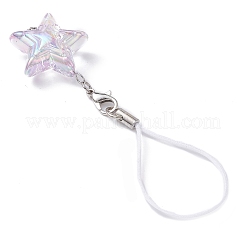 Прозрачный акриловый ремешок для мобильного телефона со звездой HJEW-JM01228