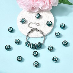 Perlen Rondelle Handgefertigte Goldsand lampwork european großes Loch&nbsp;LPDL-R007-07A