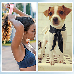 5шт. 5-х цветный съемный атласный женский шарф&nbsp;AJEW-CN0004-92A