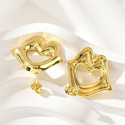 Pendientes de botón de acero inoxidable 304 con forma de labio&nbsp;EJEW-A125-57G