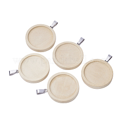 Деревянная подвеска кабошон настройки WOOD-TAC0001-B-02