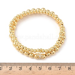 Браслеты из латуни с микропаве из круглых бусин кубического циркония для женщин BJEW-B148-02A-G