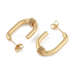 Pendientes de acero inoxidable 201 con revestimiento al vacío de PVD&nbsp;EJEW-I309-56B-G